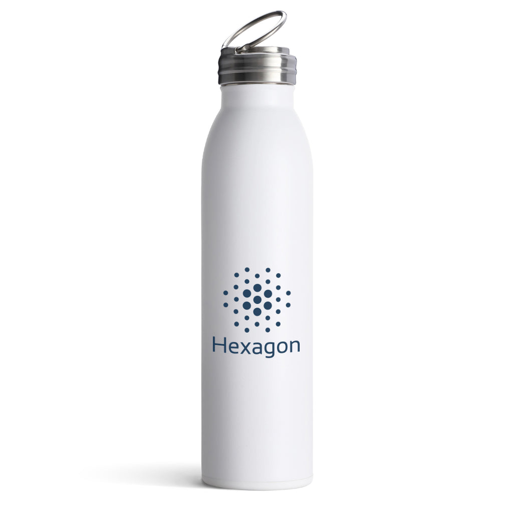 Swig Life Stainless Steel Bottle, 20 oz - White - Silk Screen