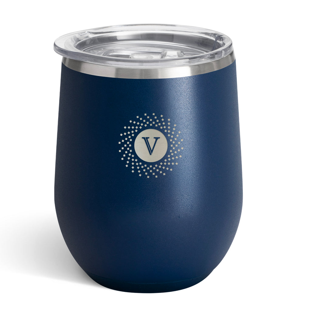 Swig Life Stemless Wine Tumbler, 12 oz Laser Engraving - Navy - Laser Engraving