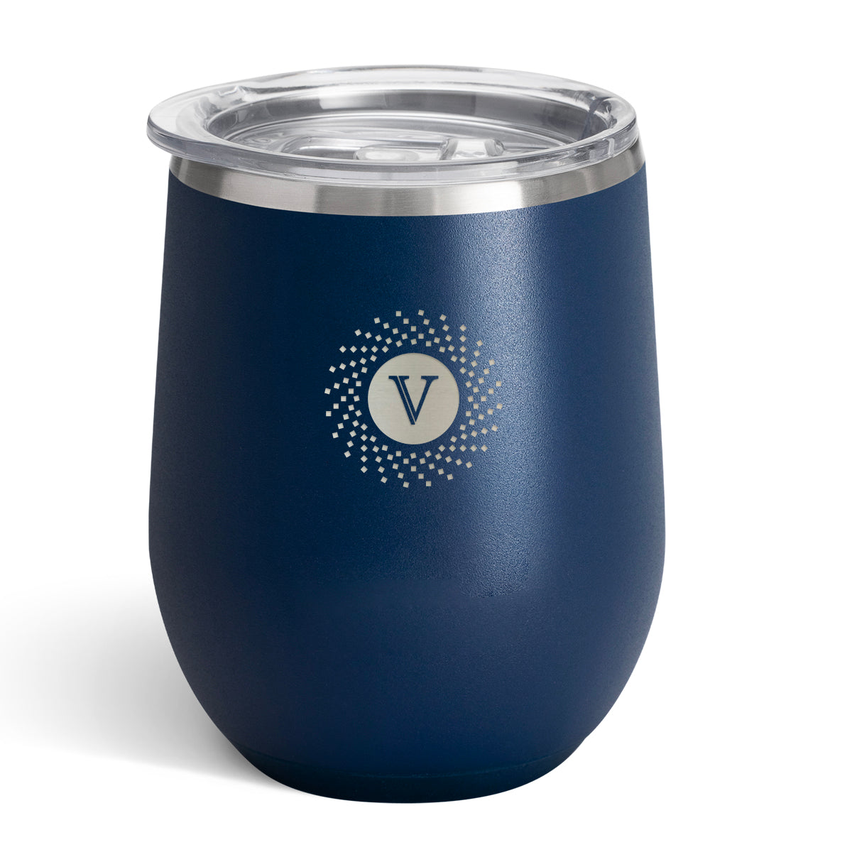 Swig Life Stemless Wine Tumbler, 12 oz Laser Engraving - Navy - Laser Engraving