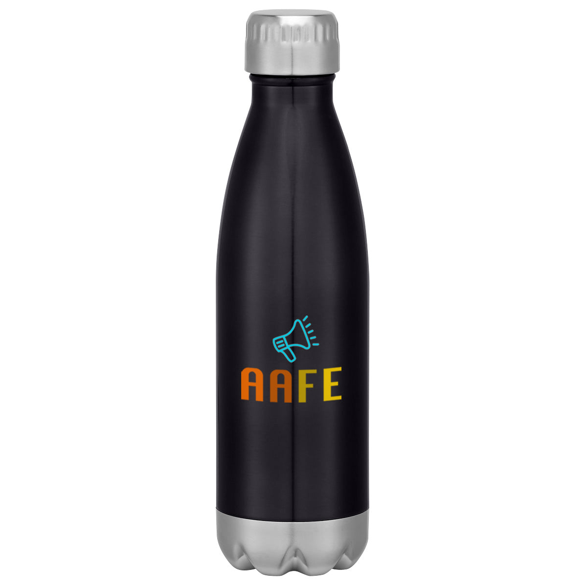 Swiggy Stainless Steel Bottle in Full Color, 16 oz - Black - Colorbrite Drinkware