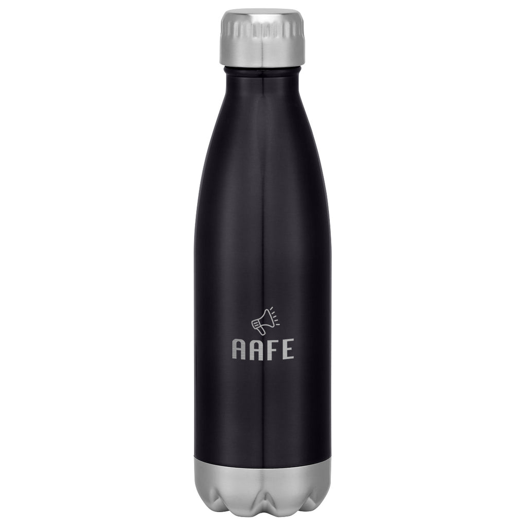 Swiggy Stainless Steel Bottle in Full Color, 16 oz - Black - Laser Engraving