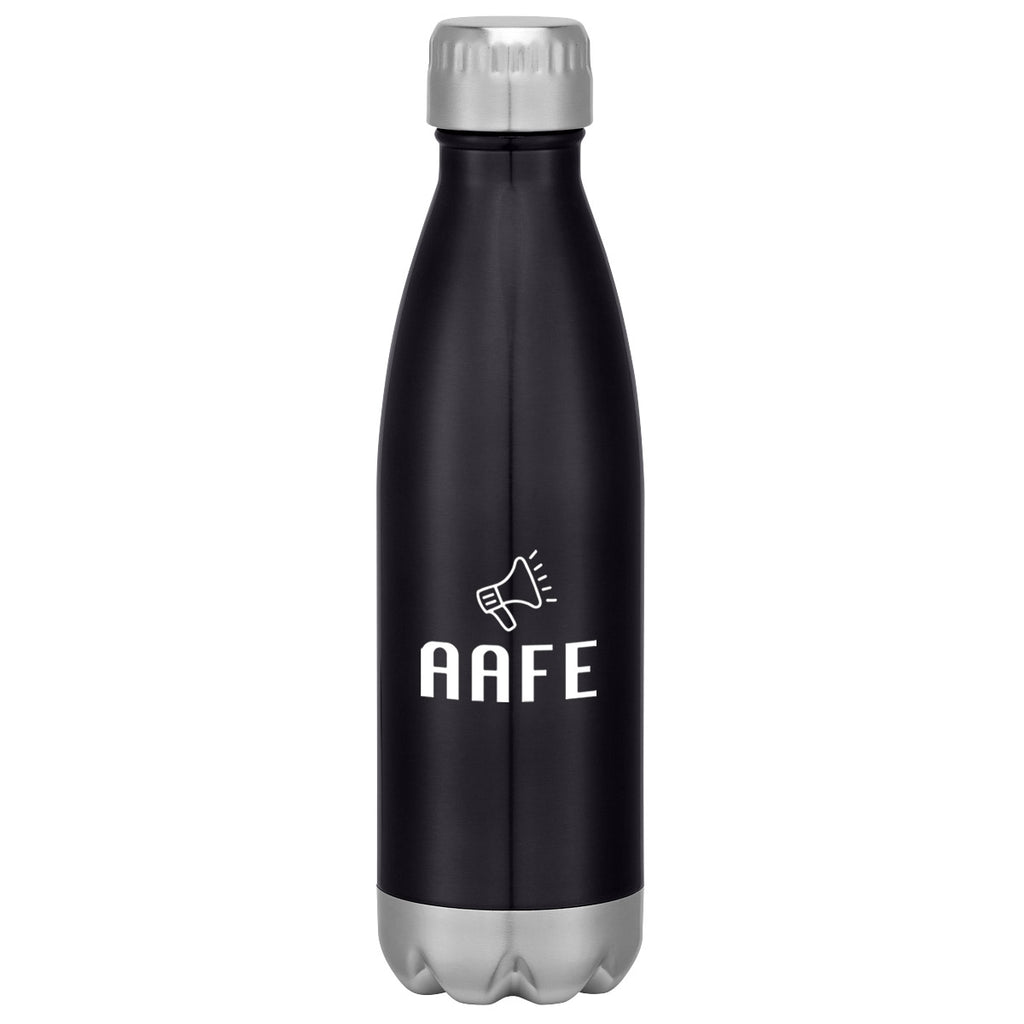 Swiggy Stainless Steel Bottle in Full Color, 16 oz - Black - Silk Screen