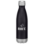 Swiggy Stainless Steel Bottle in Full Color, 16 oz - Black - Silk Screen