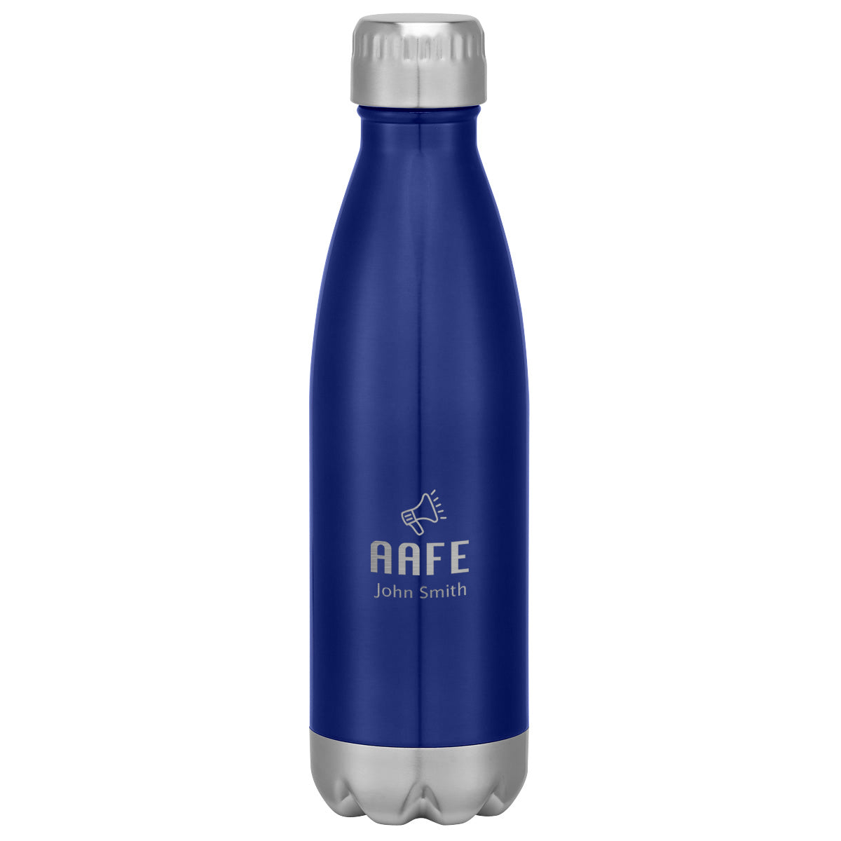 Swiggy Stainless Steel Bottle in Full Color, 16 oz - Blue - Laser Engraving