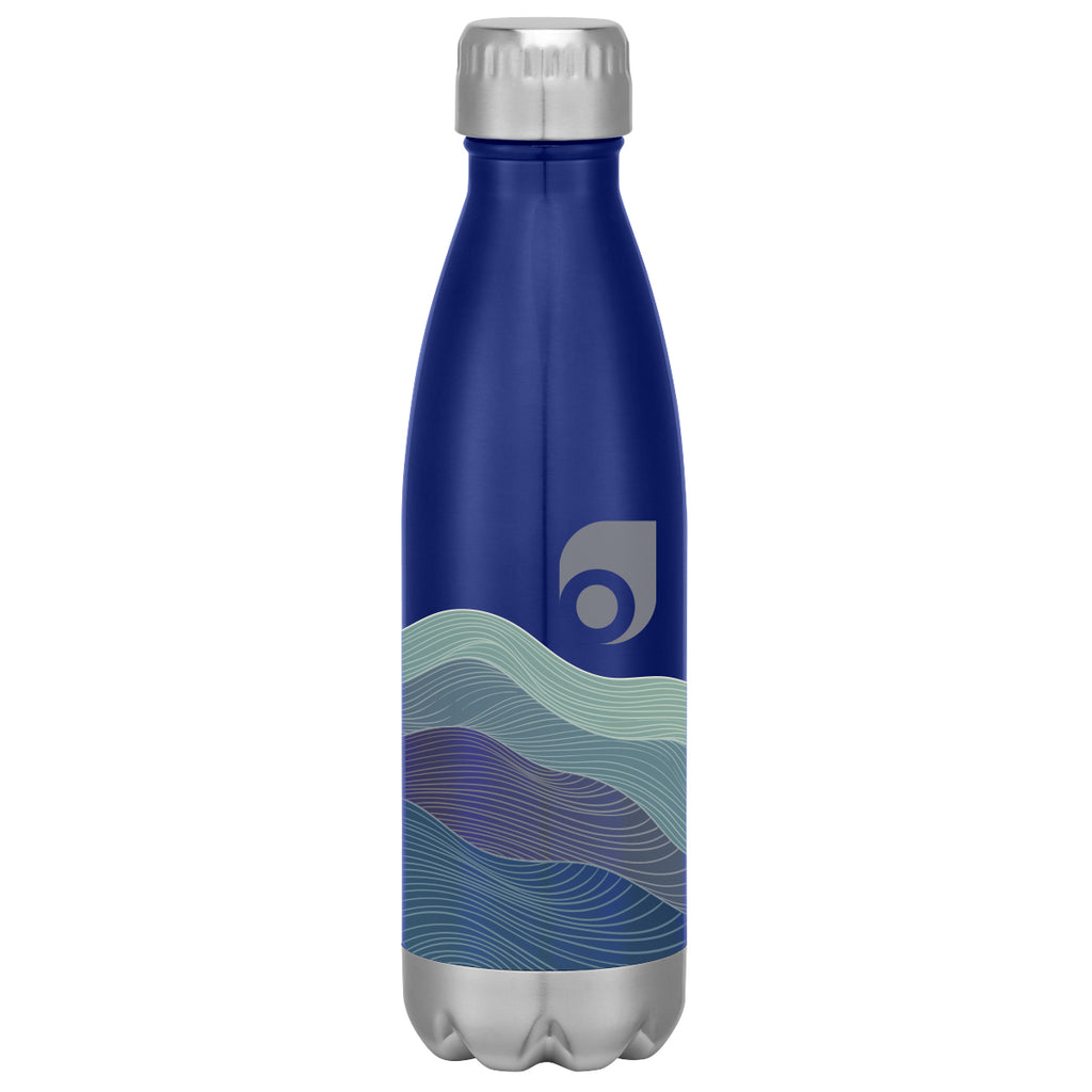 Swiggy Stainless Steel Bottle in Full Color, 16 oz - Blue - Megabrite