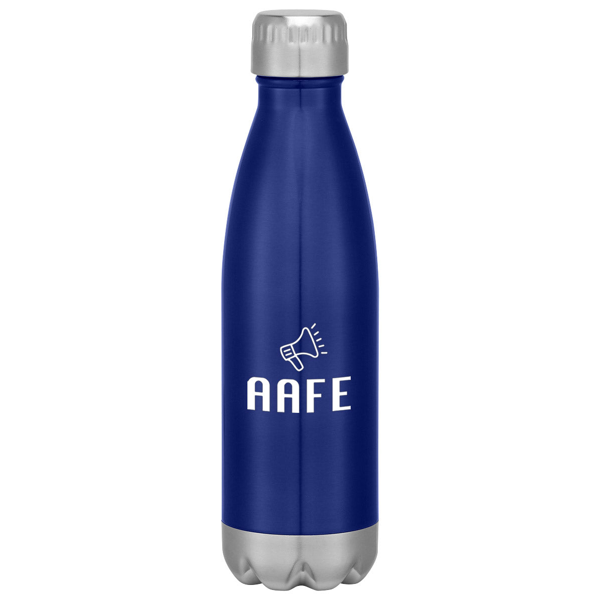 Swiggy Stainless Steel Bottle in Full Color, 16 oz - Blue - Silk Screen