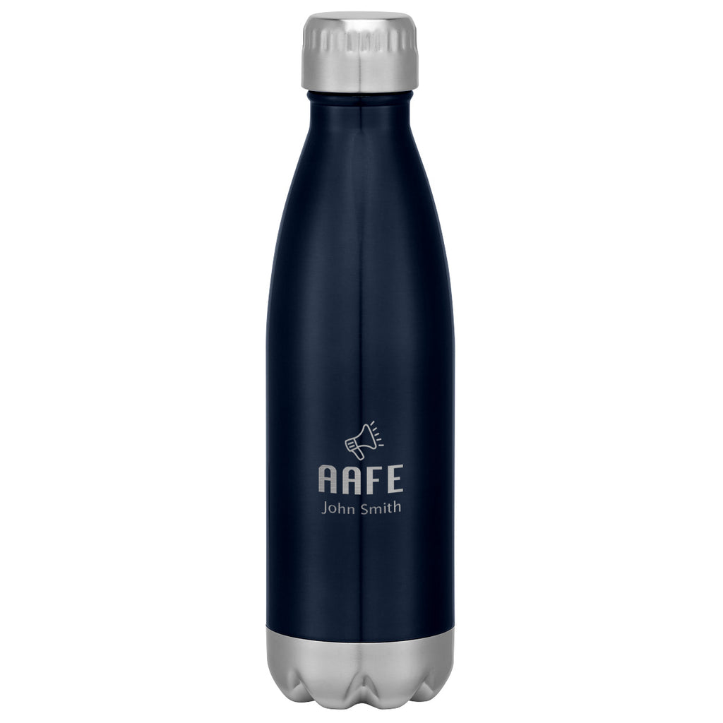 Swiggy Stainless Steel Bottle in Full Color, 16 oz - Navy - Laser Engraving