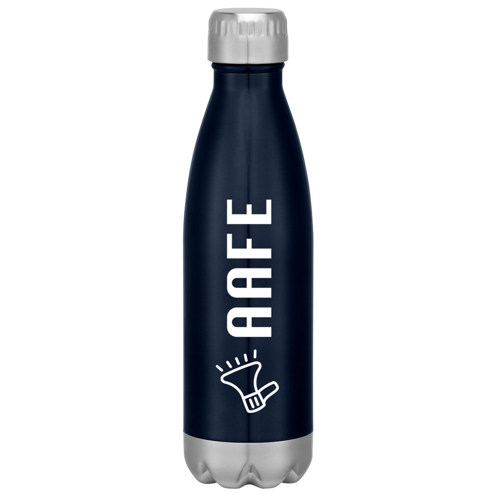 Swiggy Stainless Steel Bottle in Full Color, 16 oz - Navy - Silk Screen