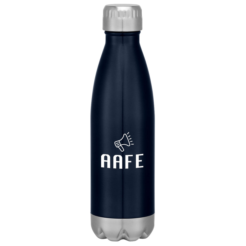 Swiggy Stainless Steel Bottle in Full Color, 16 oz - Navy - Silk Screen