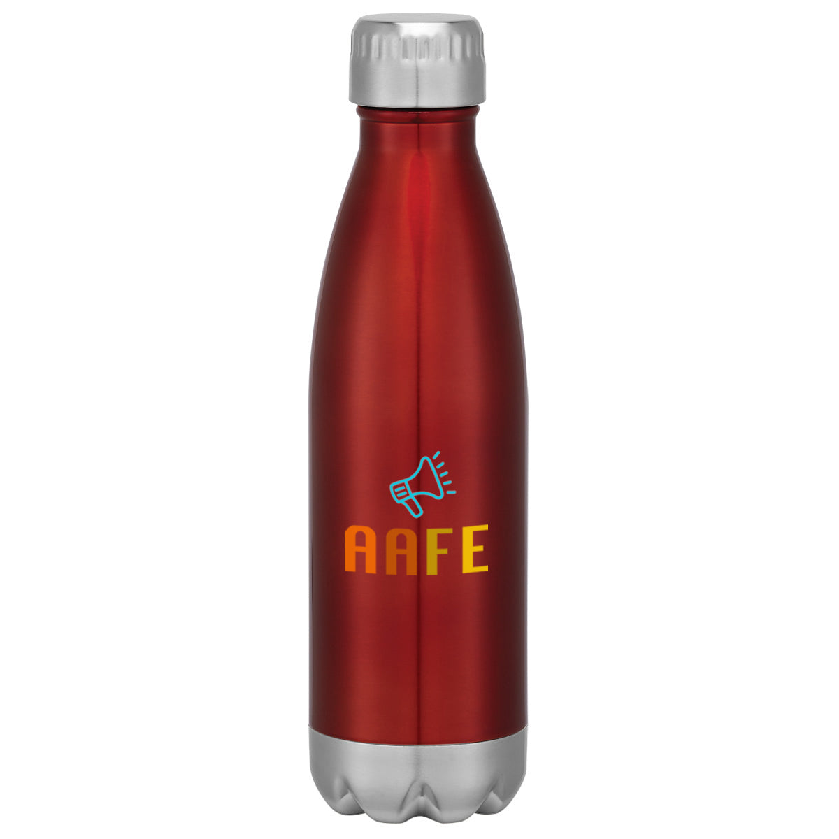 Swiggy Stainless Steel Bottle in Full Color, 16 oz - Red - Colorbrite Drinkware