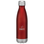 Swiggy Stainless Steel Bottle in Full Color, 16 oz - Red - Laser Engraving