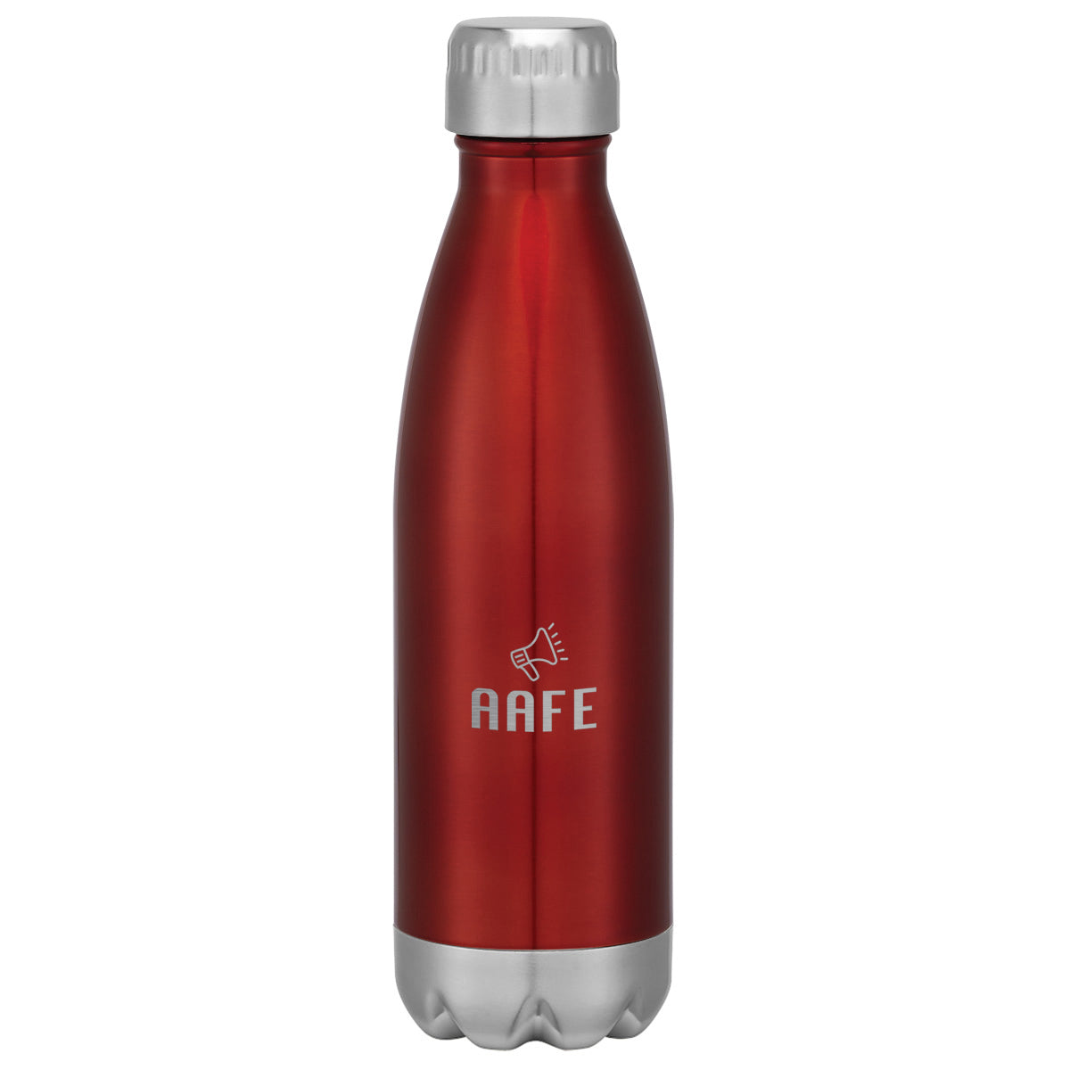 Swiggy Stainless Steel Bottle in Full Color, 16 oz - Red - Laser Engraving