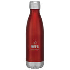 Swiggy Stainless Steel Bottle in Full Color, 16 oz - Red - Laser Engraving