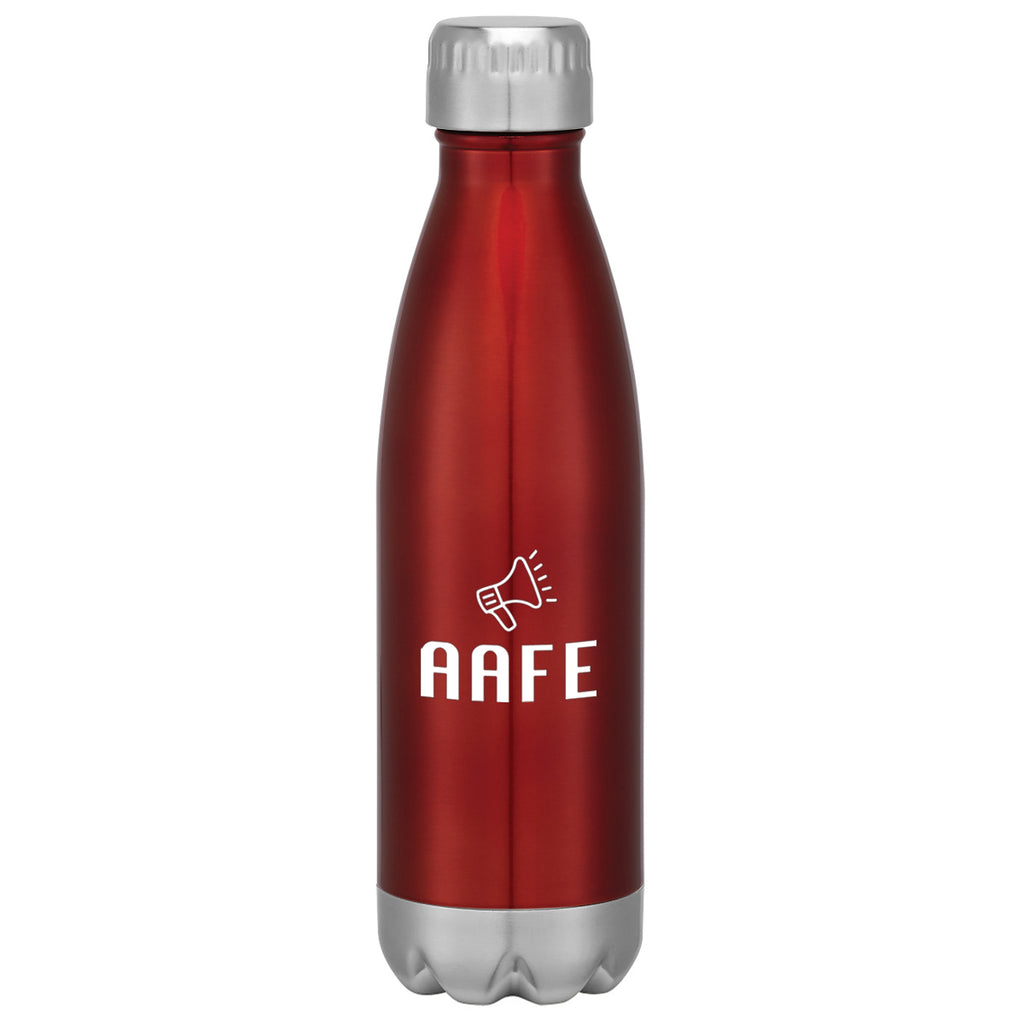 Swiggy Stainless Steel Bottle in Full Color, 16 oz - Red - Silk Screen