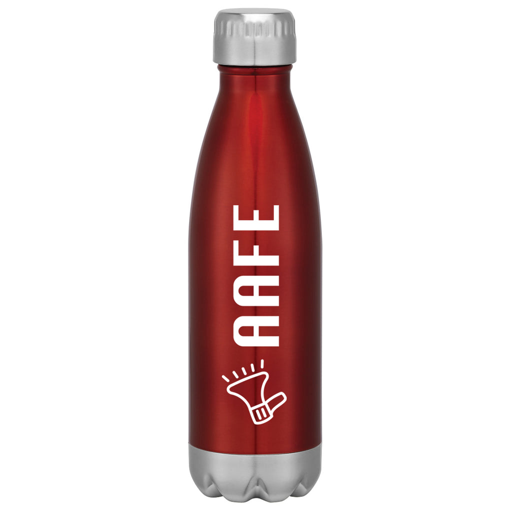 Swiggy Stainless Steel Bottle in Full Color, 16 oz - Red - Silk Screen
