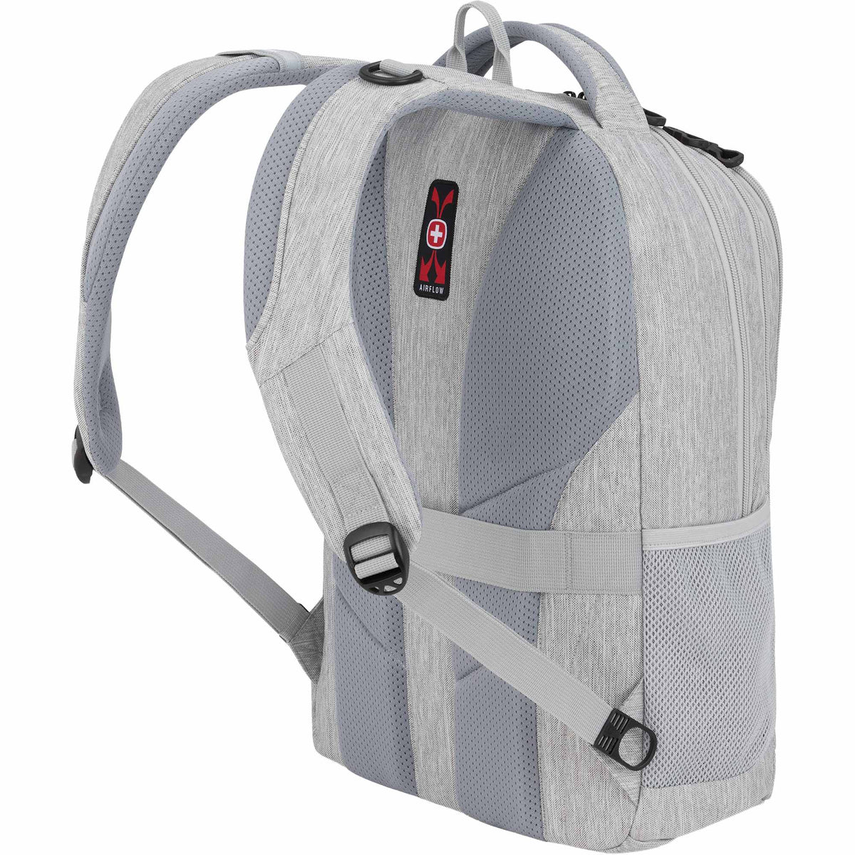 SwissGear Frost Peak Recycled Laptop Backpack, 16 Inch Transfer - Gray - Back 2