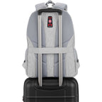 SwissGear Frost Peak Recycled Laptop Backpack, 16 Inch Transfer - Gray - Back Trolly