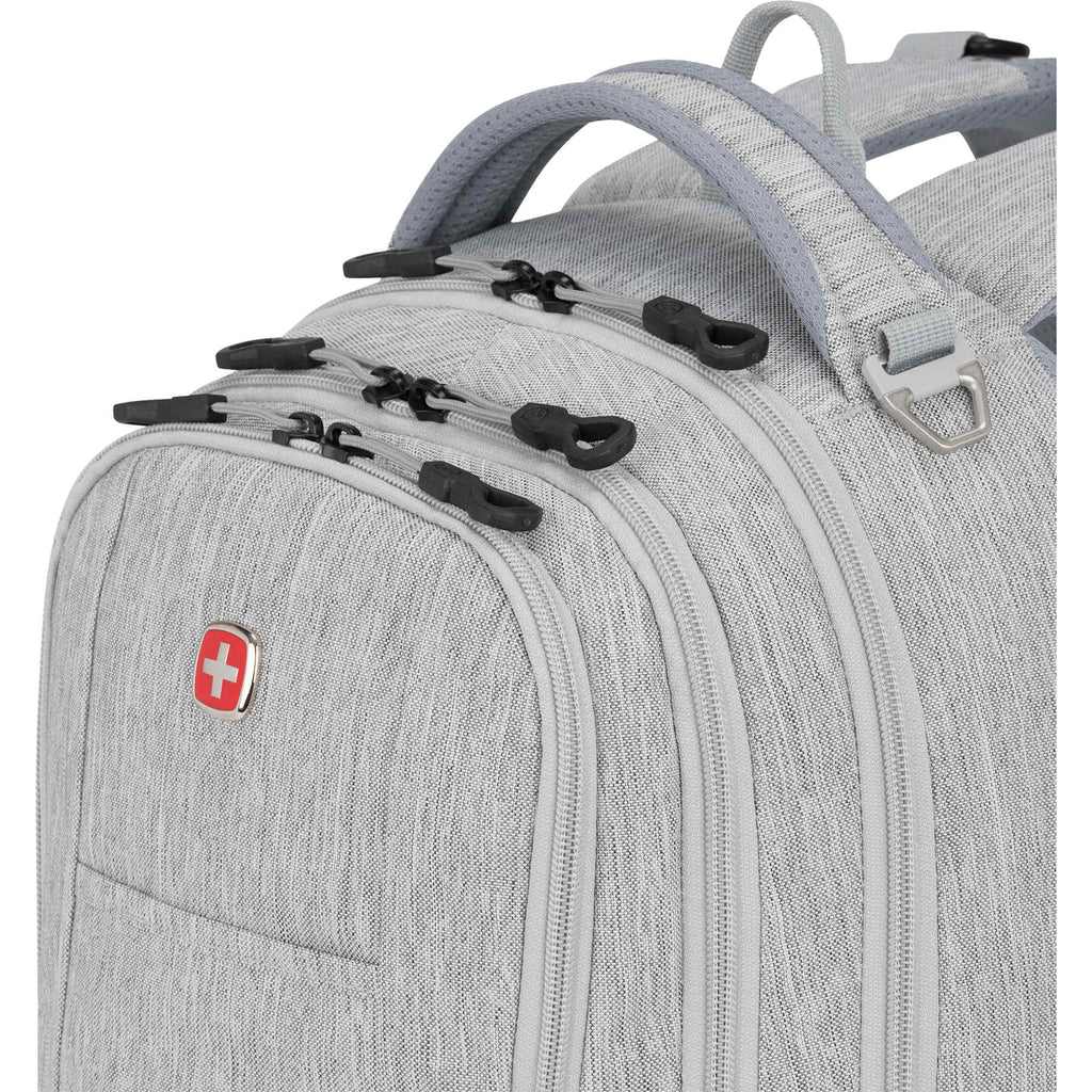 SwissGear Frost Peak Recycled Laptop Backpack, 16 Inch Transfer - Gray - Detail 3