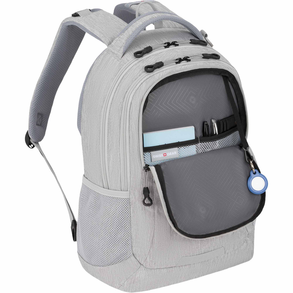 SwissGear Frost Peak Recycled Laptop Backpack, 16 Inch Transfer - Gray - Detail 4