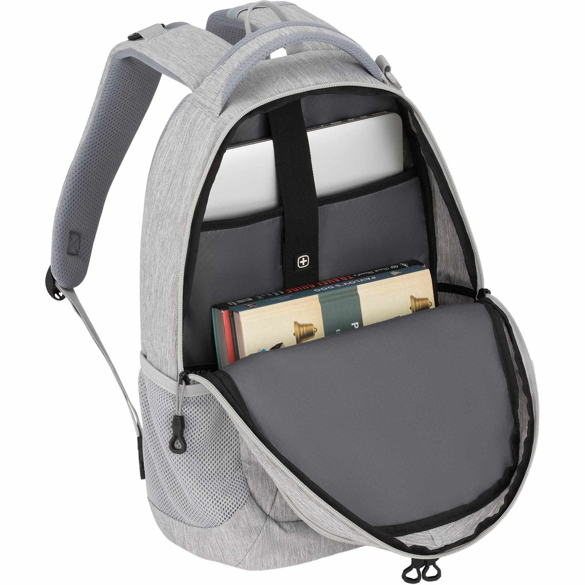 SwissGear Frost Peak Recycled Laptop Backpack, 16 Inch Transfer - Gray - Detail