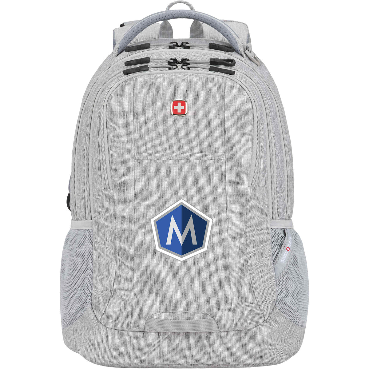 SwissGear Frost Peak Recycled Laptop Backpack, 16 Inch Transfer - Gray - Front