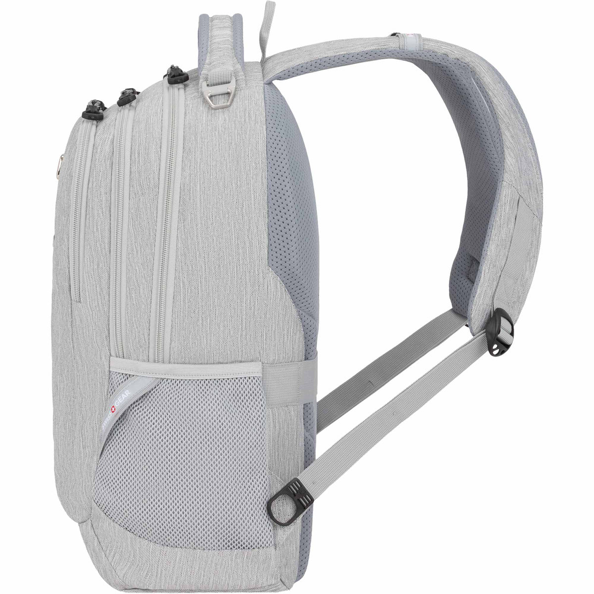 SwissGear Frost Peak Recycled Laptop Backpack, 16 Inch Transfer - Gray - Left Side