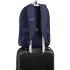 SwissGear Ridgeline Ultralight Laptop Backpack, 16 Inch Embroidery - Navy - Back Trolly