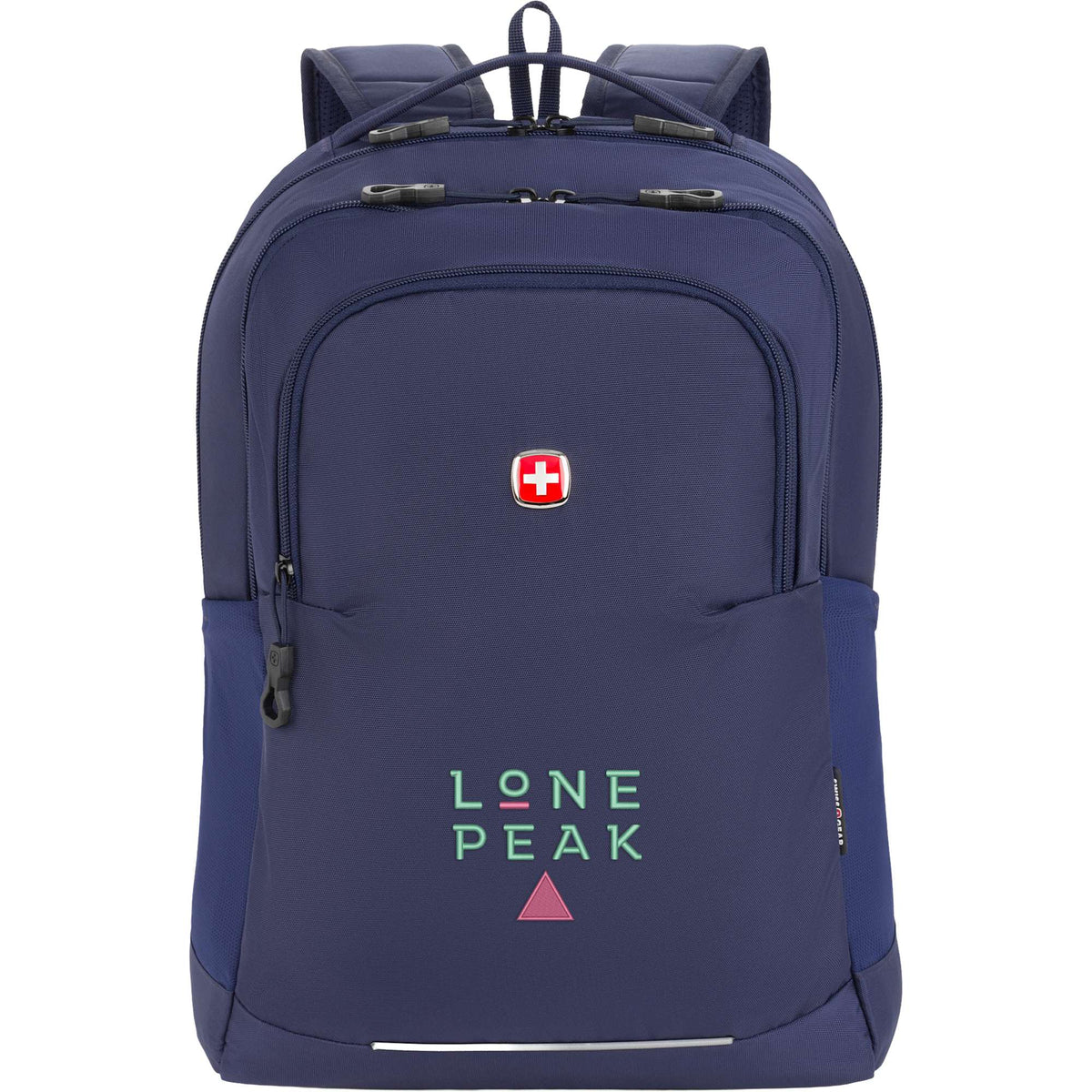 SwissGear Ridgeline Ultralight Laptop Backpack, 16 Inch Embroidery - Navy - Front