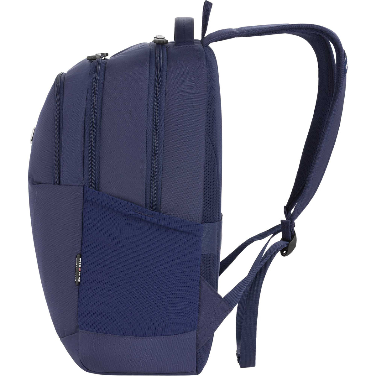 SwissGear Ridgeline Ultralight Laptop Backpack, 16 Inch Embroidery - Navy - Left Side