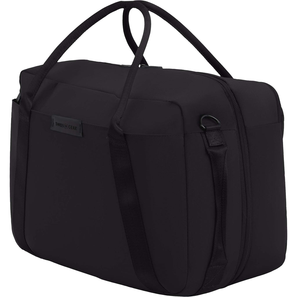 SWISSGEAR Suitcase Style Travel Duffel with Laptop Pocket Embroidery - Black - Photo 7