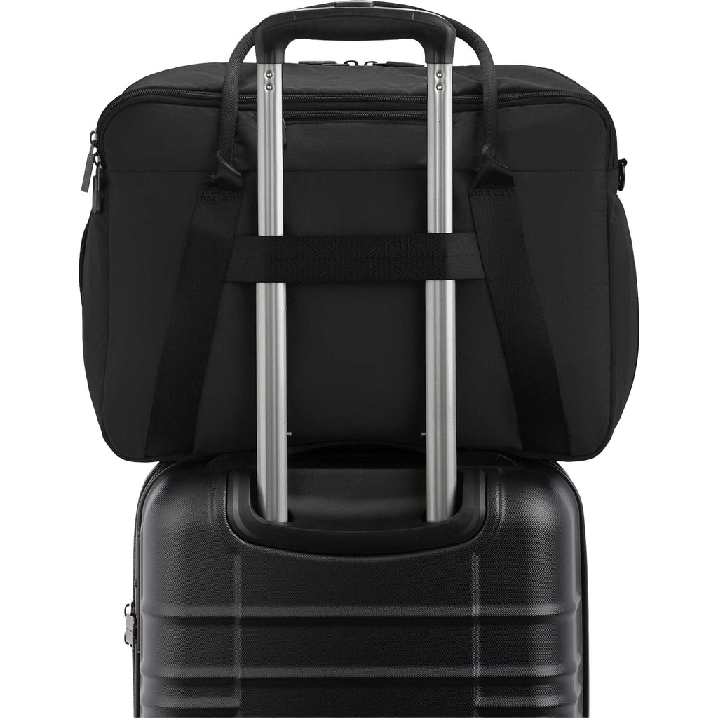 SWISSGEAR Suitcase Style Travel Duffel with Laptop Pocket Embroidery - Black - Photo 9