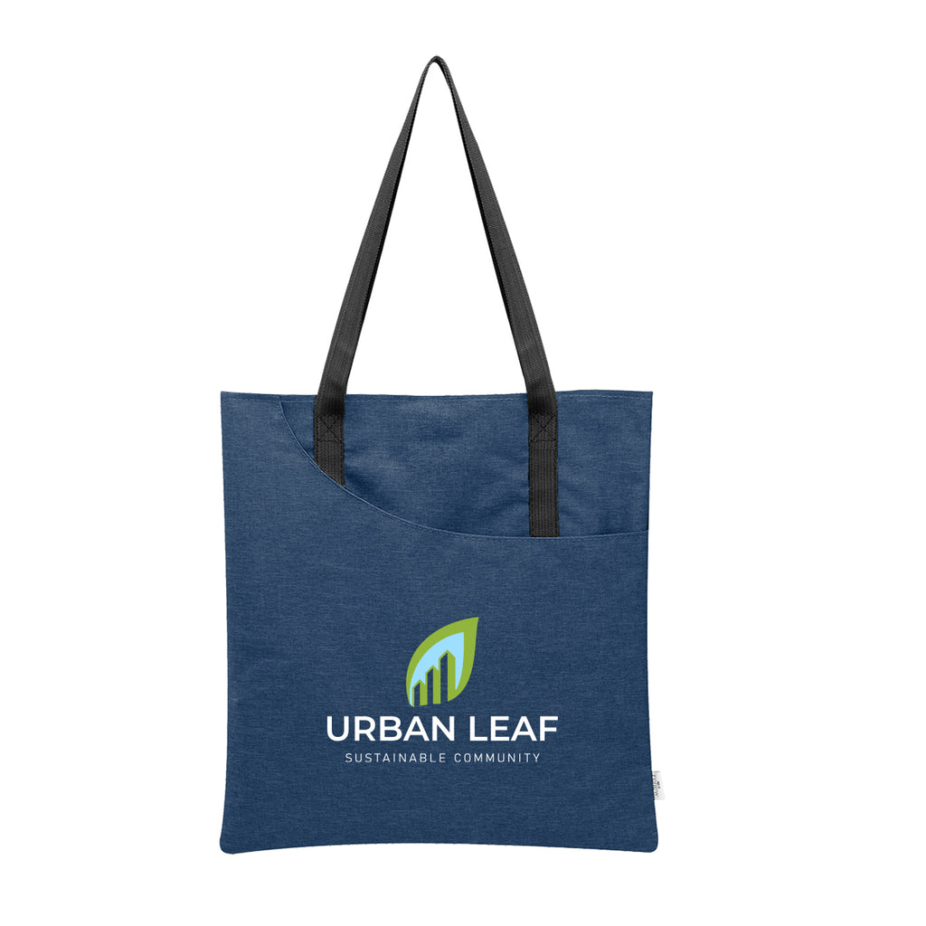 Swoop Heathered Tote Bag in Recycled PET - Colorbrite