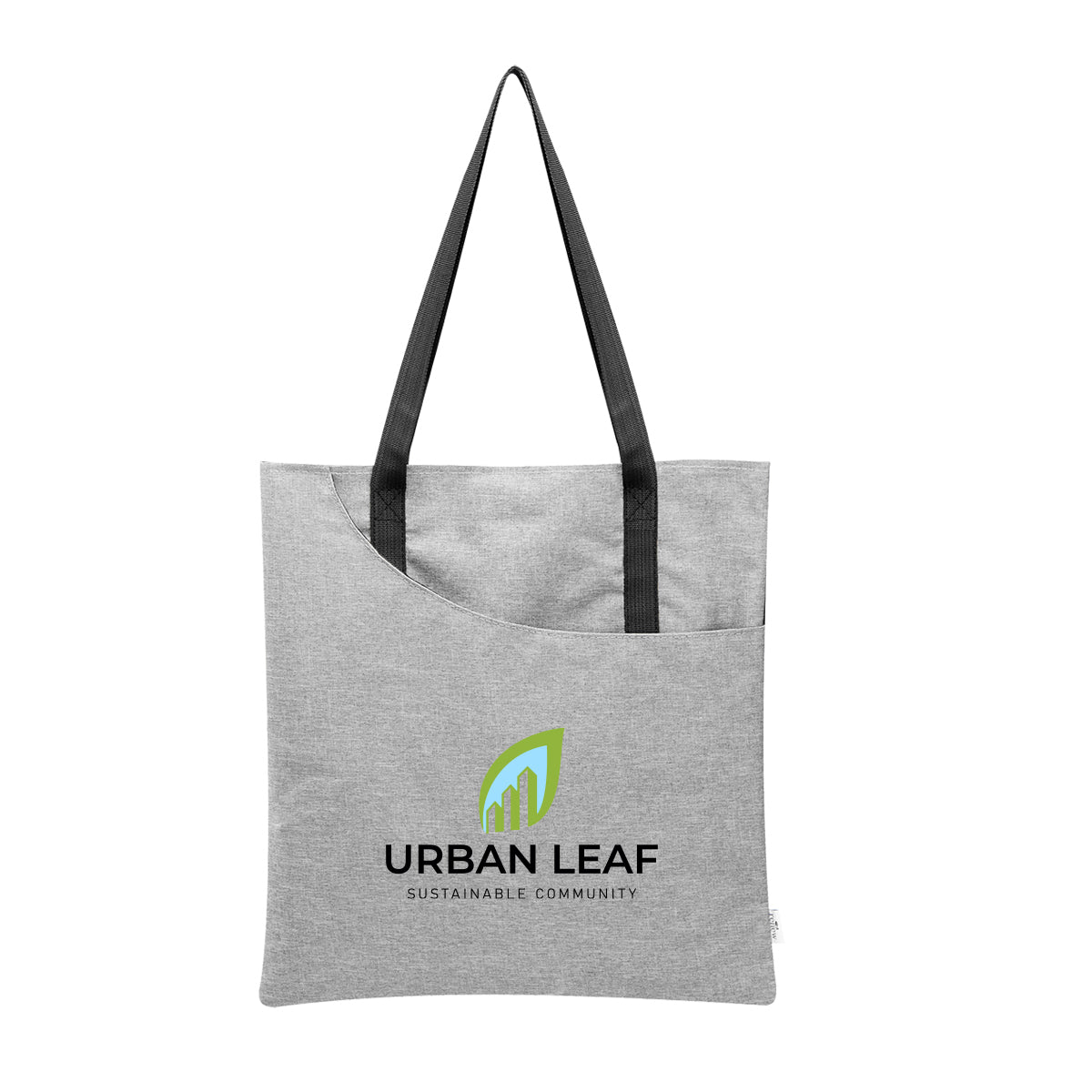 Swoop Heathered Tote Bag in Recycled PET - Gray - Colorbrite