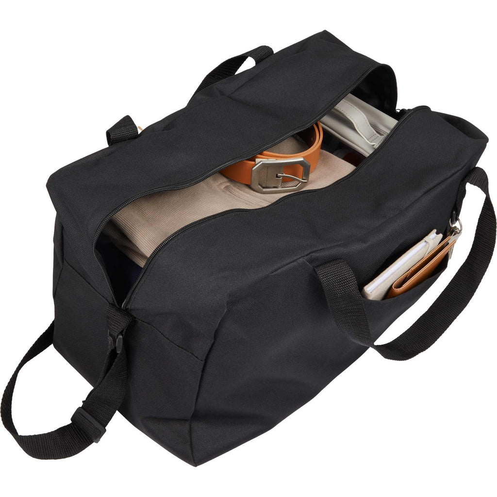 Swoop Weekender Duffel Bag in Recycled Polyester - Black - Detail