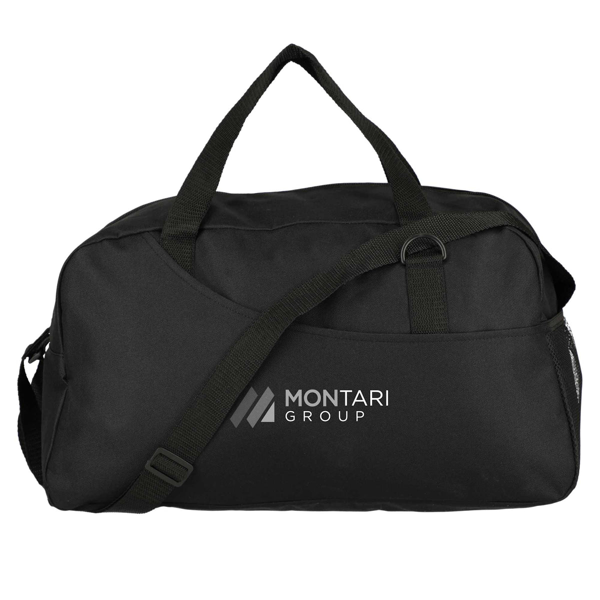Swoop Weekender Duffel Bag in Recycled Polyester - Black - Front