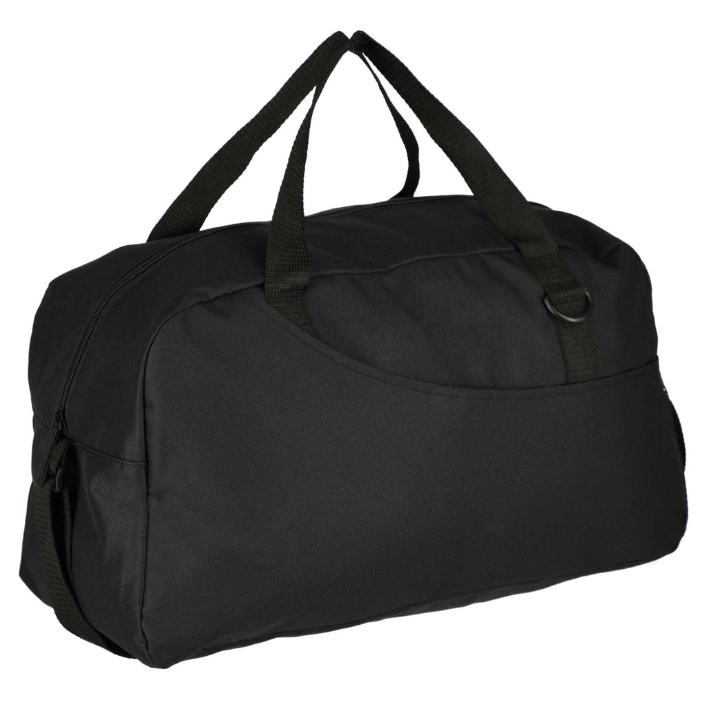 Swoop Weekender Duffel Bag in Recycled Polyester - Black - Right Angle