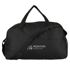 Swoop Weekender Duffel Bag in Recycled Polyester Full Color - Black - Front
