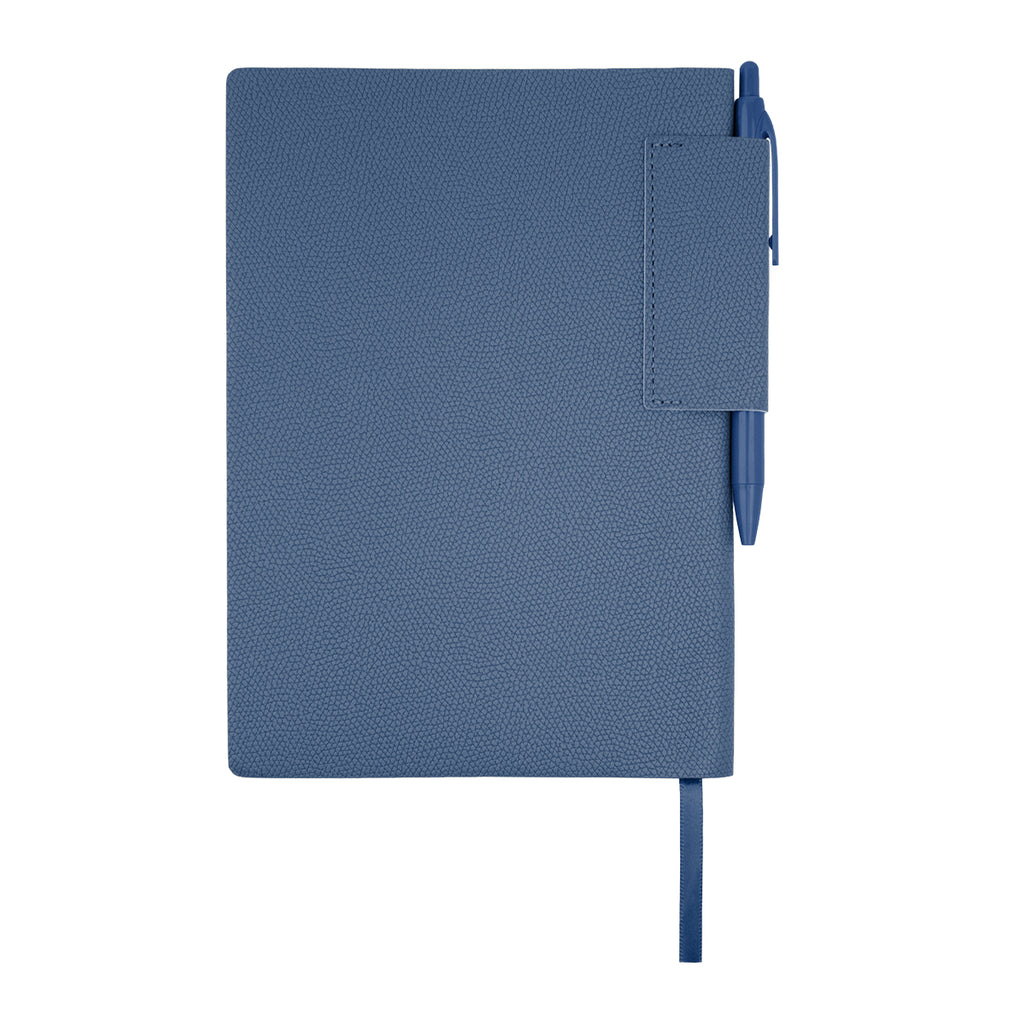 Sylvia Journal and Pen Debossing - Navy - Back