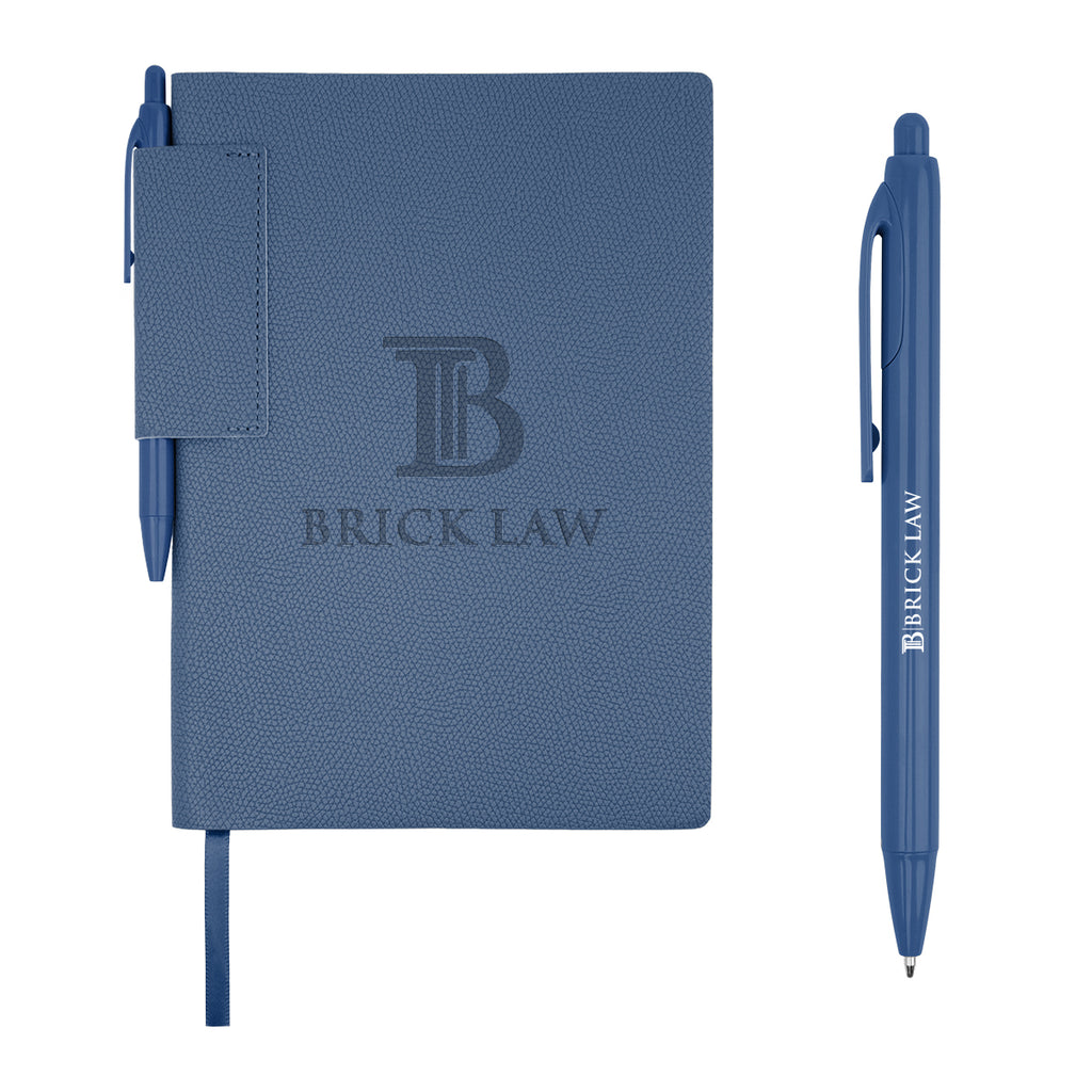 Sylvia Journal and Pen Debossing - Navy - Debossing