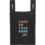 T-Shirt Style Shopping Bag in Recycled Non-Woven Full Color - Black - Front