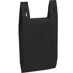 T-Shirt Style Shopping Bag in Recycled Non-Woven Full Color - Black - Right Angle