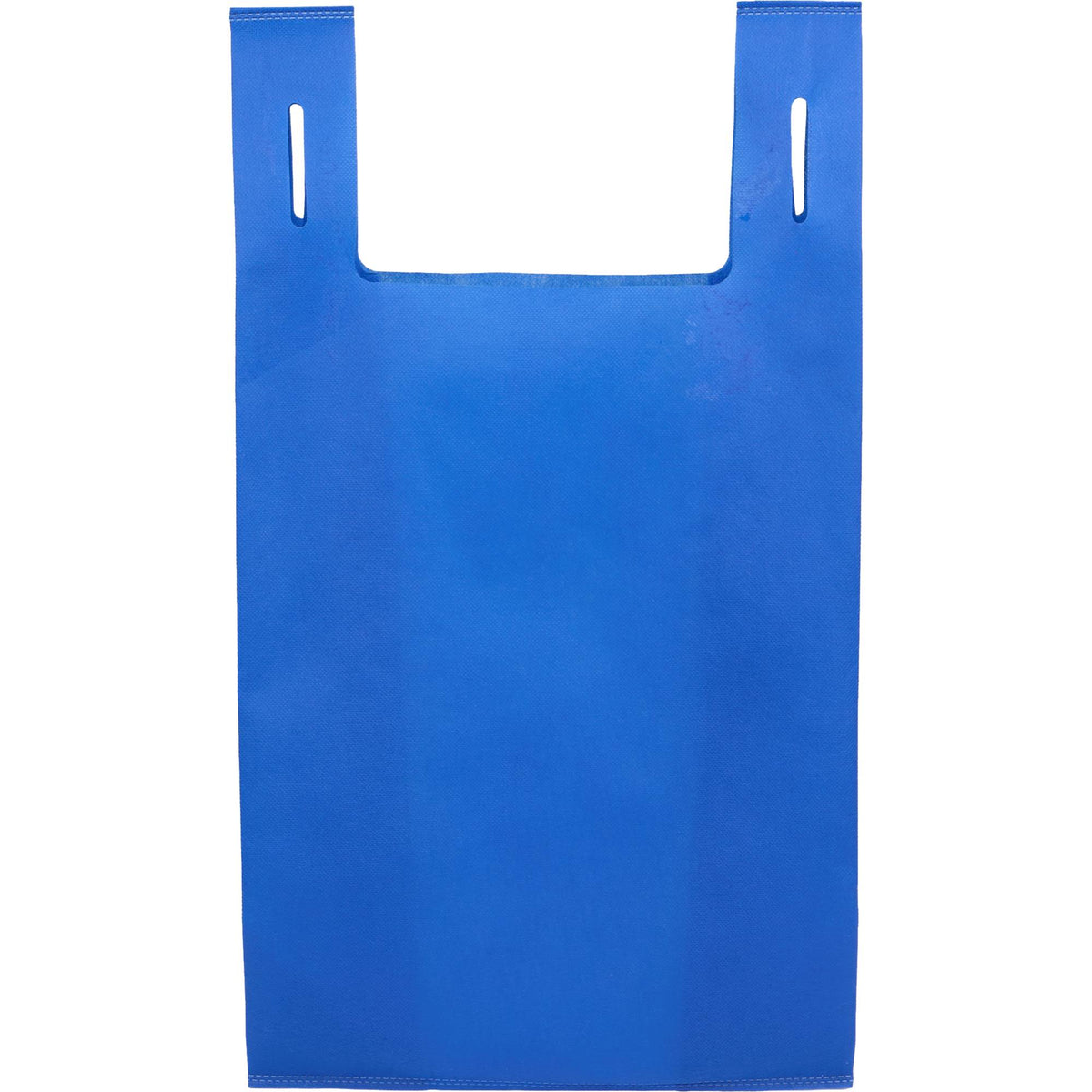 T-Shirt Style Shopping Bag in Recycled Non-Woven Full Color - Royal - Back