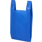 T-Shirt Style Shopping Bag in Recycled Non-Woven Full Color - Royal - Left Angle