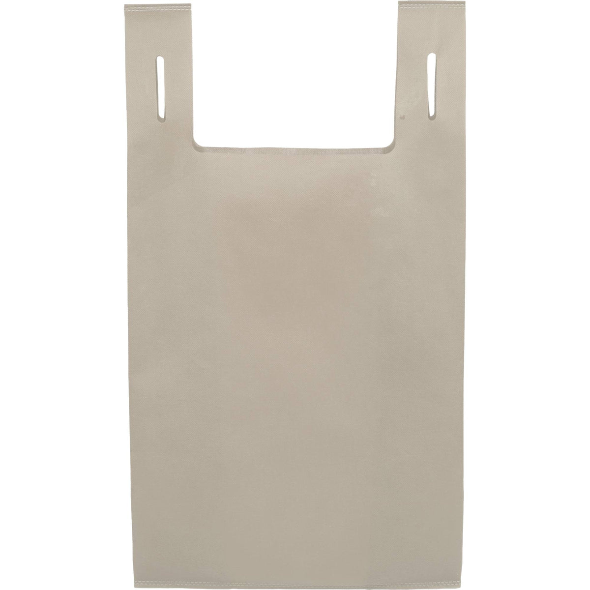 T-Shirt Style Shopping Bag in Recycled Non-Woven Full Color - Tan - Back