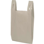 T-Shirt Style Shopping Bag in Recycled Non-Woven Full Color - Tan - Left Angle