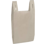 T-Shirt Style Shopping Bag in Recycled Non-Woven Full Color - Tan - Right Angle