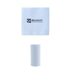 Table Theory Cocktail Napkins, Roll of Fifty - Light Blue - Pad Print