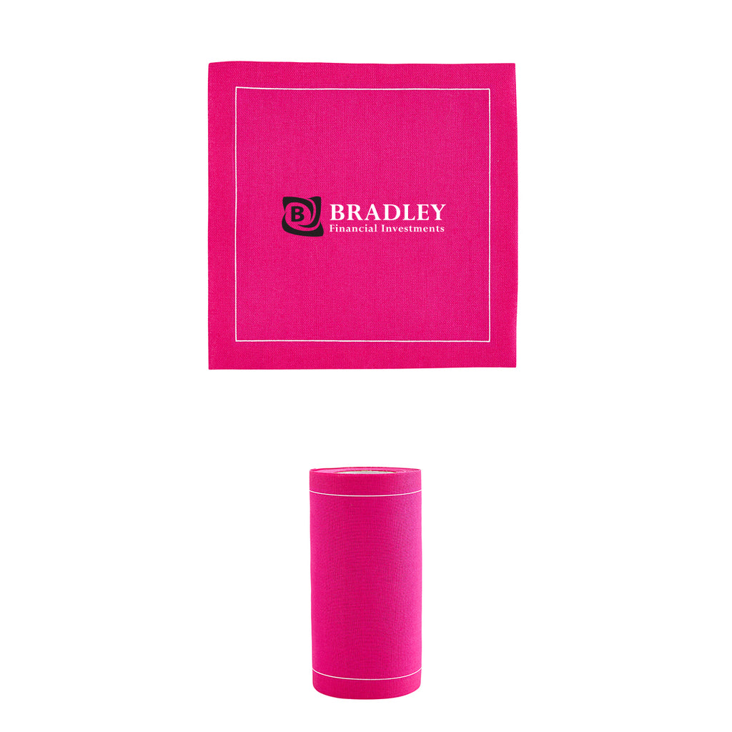 Table Theory Cocktail Napkins, Roll of Fifty - Magenta - Colorbrite