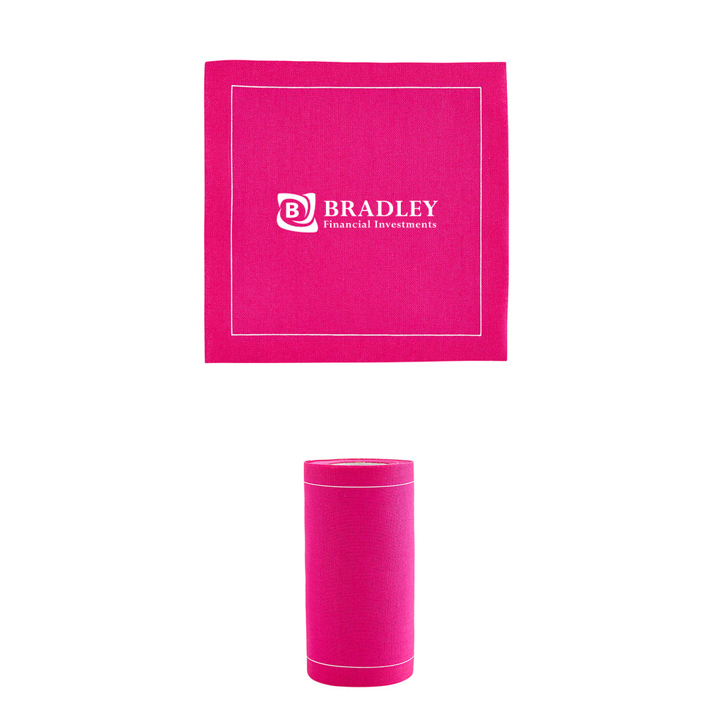 Table Theory Cocktail Napkins, Roll of Fifty - Magenta - Pad Print