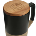 Tahoe Tea and Coffee Mug with Wood Lid, 16 oz - Black - Photo 2